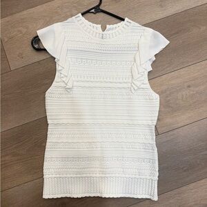 MILLY White Sleeveless Top